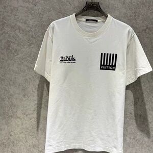 🚩steal Authentic Louis Vuitton White and Black Logo Men's T-Shirt